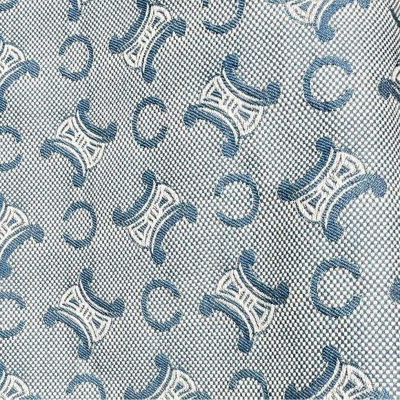 CELINE Vintage Belted Monogram Logo Canvas & Leather Trim Skirt - Picture 4 of 16